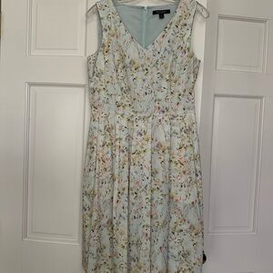 Brooks Brothers Pleated Floral Midi Dress